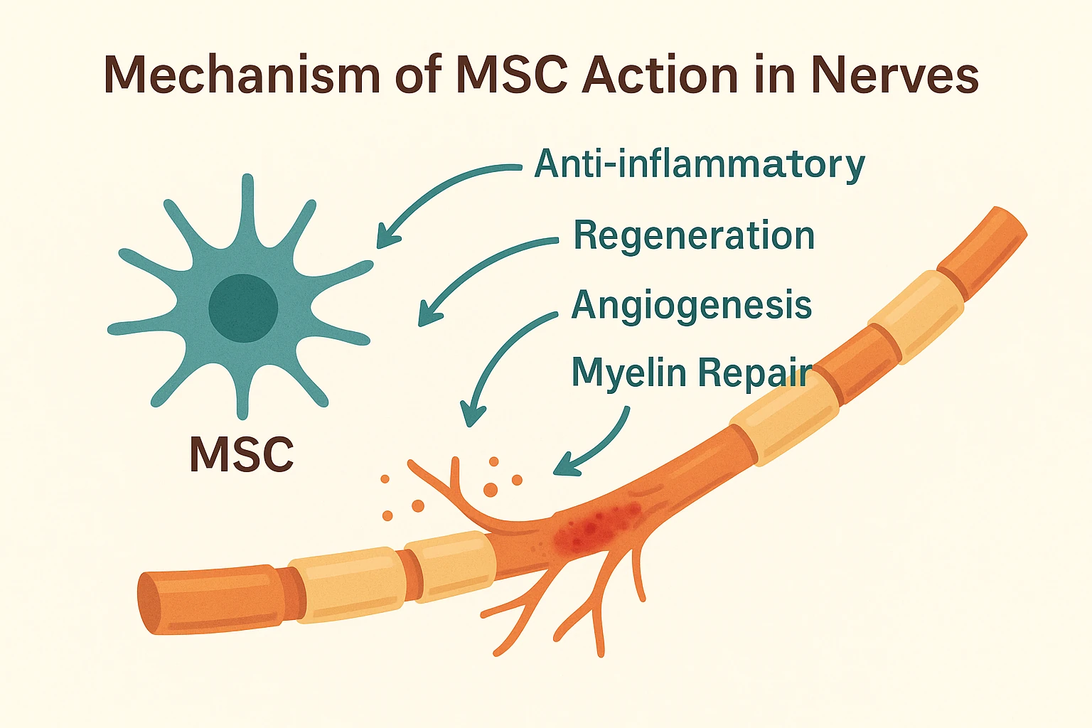 Mechanism of MSC Action in Nerves