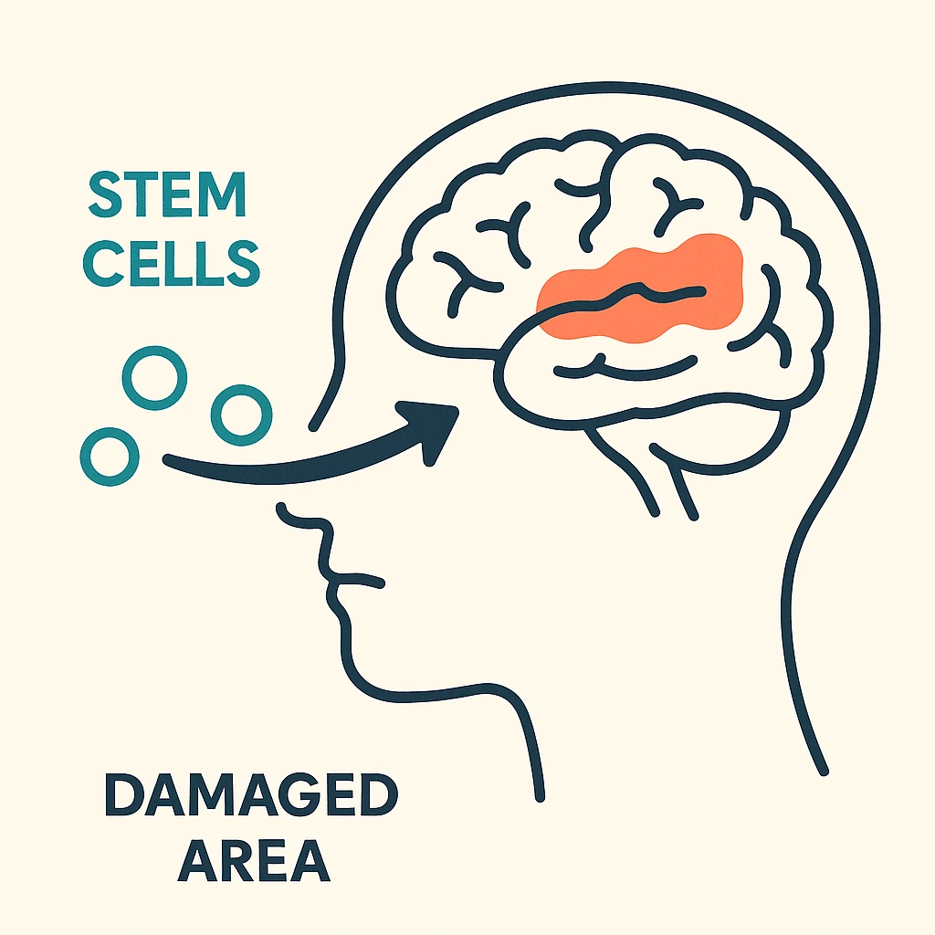 Stem Cells Go to Damage Area of Brain