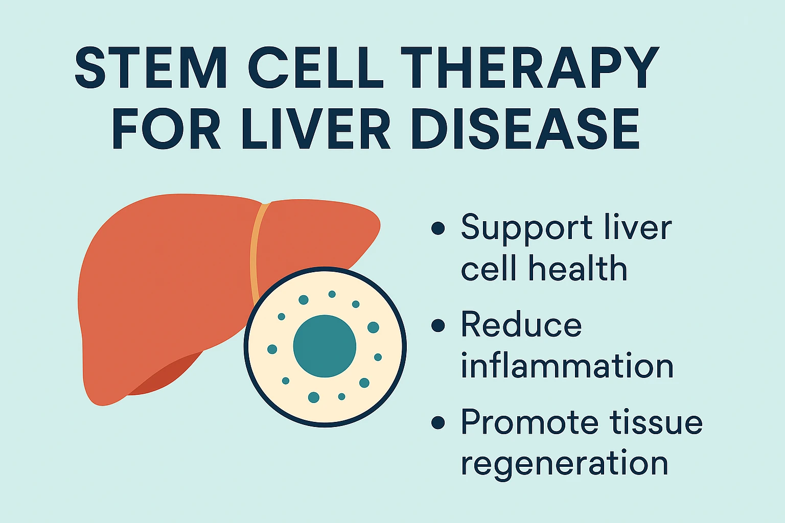Discover how stem cell therapy supports liver regeneration, reduces inflammation, and improves liver health for those with chronic liver disease.